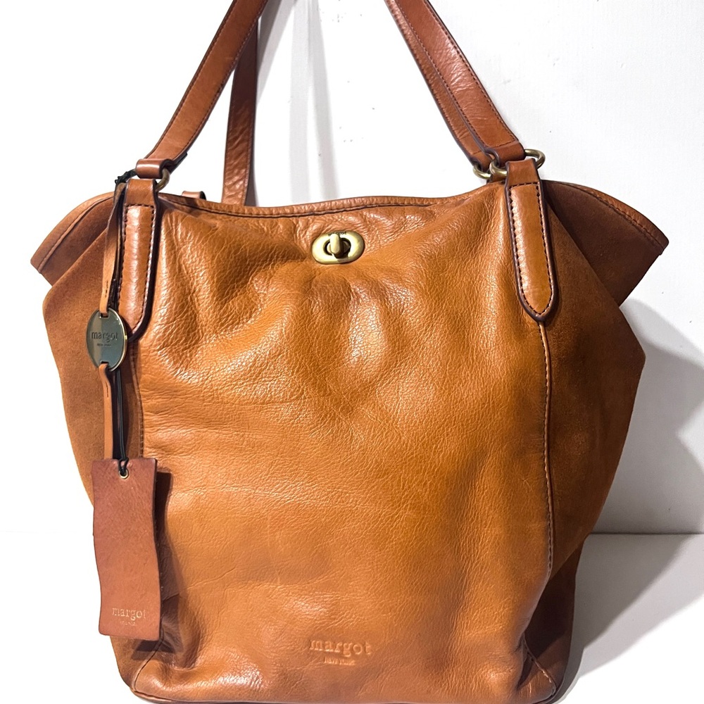 margot New York Leather Suede Shoulder Bag Purse